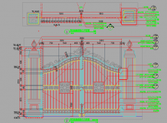 鐵藝大門CAD圖