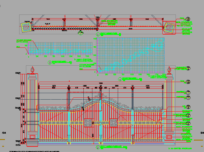 鐵藝大門CAD圖