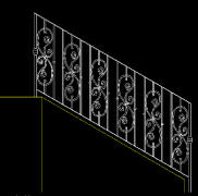 室內(nèi)鐵藝樓梯扶手CAD設(shè)計