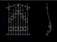 鐵藝防盜窗CAD設(shè)計