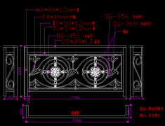 陽臺(tái)鐵藝護(hù)欄CAD圖
