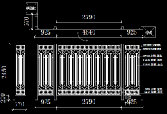 小區(qū)鐵藝大門CAD圖