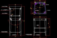 歐式鐵藝椅CAD圖