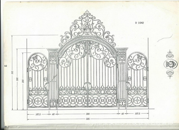鐵藝大門CAD