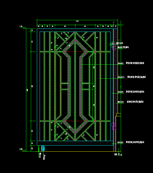 鐵藝大門CAD